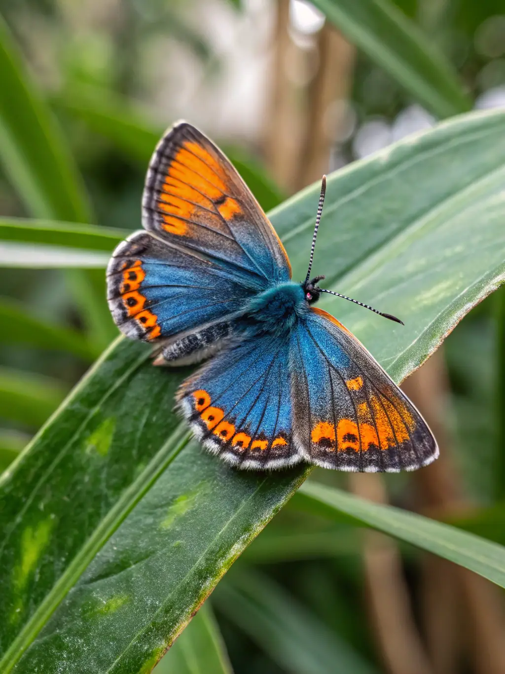 A close-up shot of a rare butterfly species in its natural habitat in Lozère, emphasizing the importance of species conservation programs.